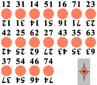 deck of playing cards with inverse numbers